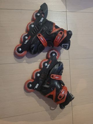 Patines Seba Junior Negro/Rojo Talla 27-30 