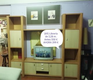 Librería/mueble salón modular madera