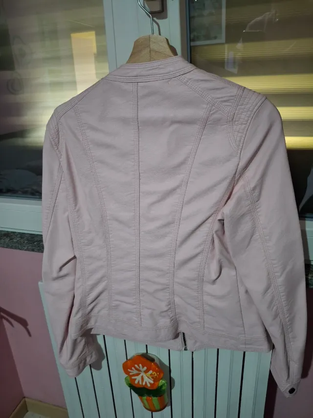 Giubbotto ecopelle donna rosa taglia M "no marca"