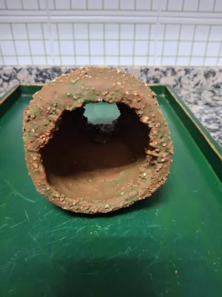 Vasija de barro para acuario