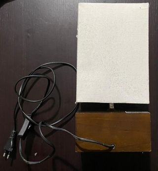 Abat jour tessuto e legno (COPPIA)