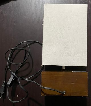 Abat jour tessuto e legno (COPPIA)