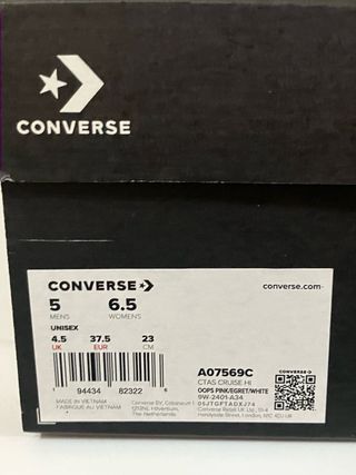 Converse plataforma Cruise CTAS Hi Talla 37.5 pink