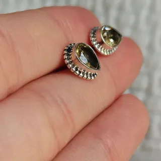 Pendientes Plata 925 Citrino Gota