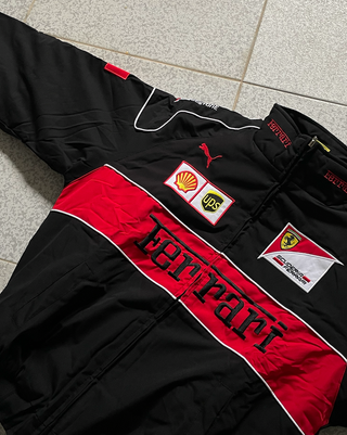 Chaqueta Ferrari Negra Roja Retro F1 Team Vintage