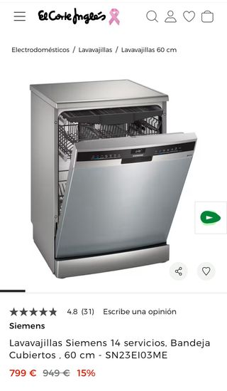 Lavavajillas Siemens iQ500