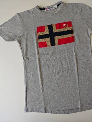 Camiseta Nautica Talla M Algodón Gris