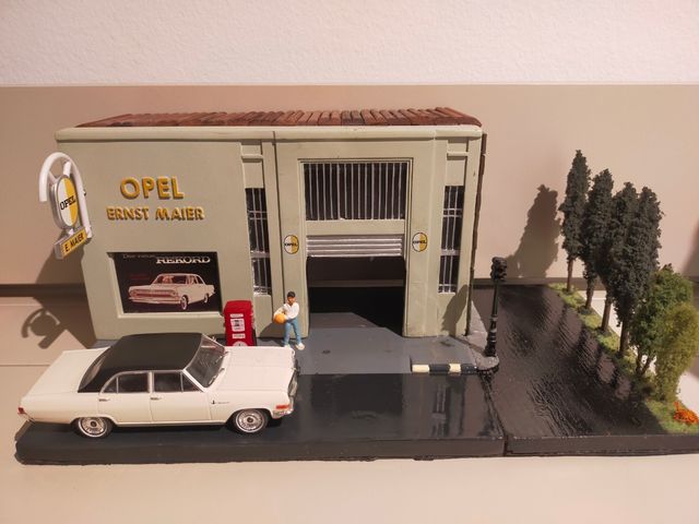 Maqueta Taller Opel años 60 Escala 1/43