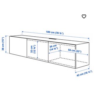 Mueble TV BESTÅ negro y verde oliva + patas blanco