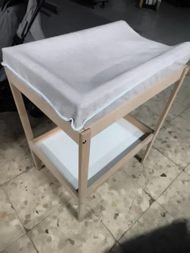 Cambiador de bebé madera y colchoneta