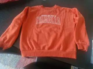 Sudadera infantil naranja Familia