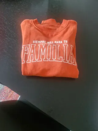 Sudadera infantil naranja Familia