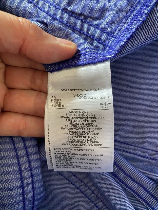 Vaqueros GAP Azules Talla 34x32