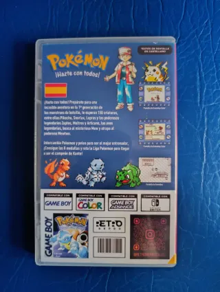 Caja Pokémon Edición Azul Game Boy