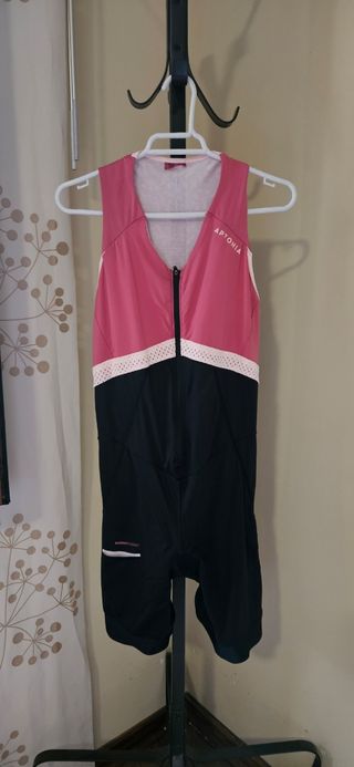 Mono de triatlón Aptonia rosa y negro