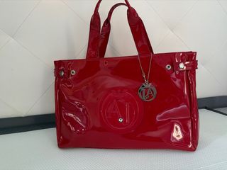 Bolso Armani Jeans Rojo Charol