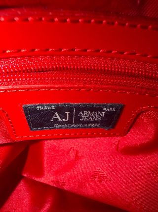 Bolso Armani Jeans Rojo Charol