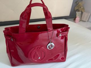 Bolso Armani Jeans Rojo Charol