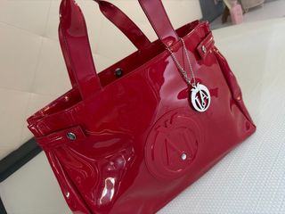 Bolso Armani Jeans Rojo Charol