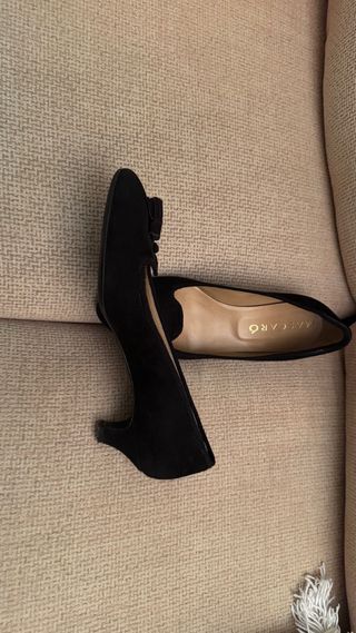Zapatos tacones bajo negros mujer