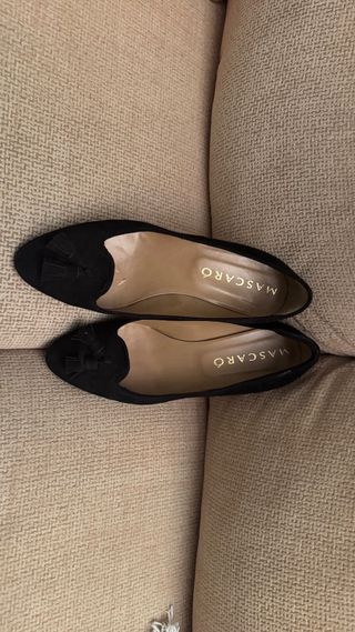 Zapatos tacones bajo negros mujer