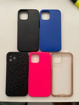 Fundas iPhone 12 (Negra, Azul, Rosa, Transparente)