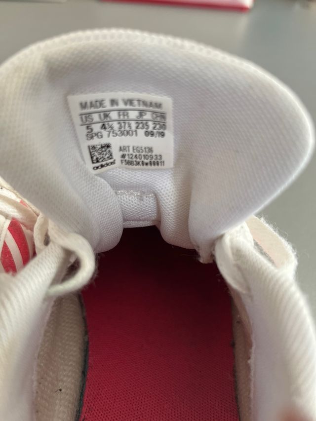 Adidas Sneakers Bambina Bianco e Corallo