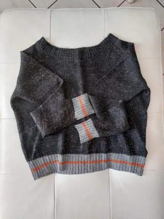 Maglia nera acrilico lurex