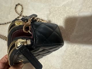 Borsa a tracolla imbottita nera Chanel