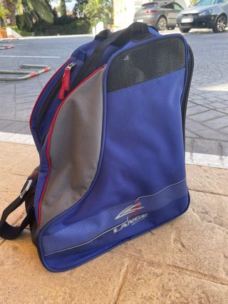 Botas de esquí azules con bolsa