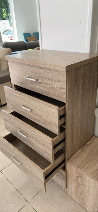 Cómoda 5 cajones marrón madera