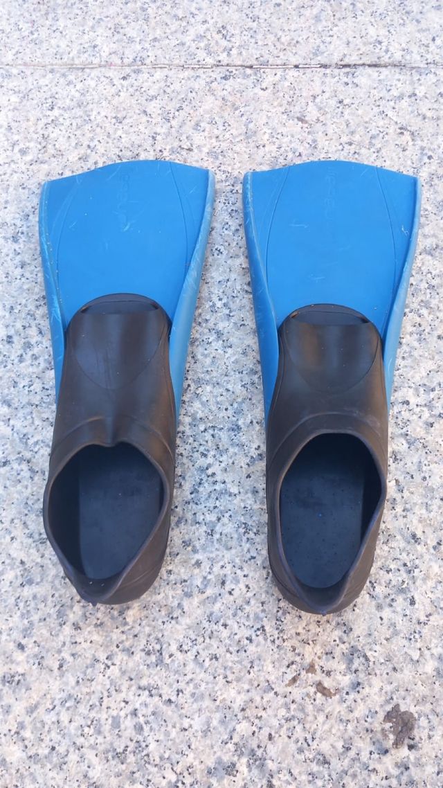 Aletas Natación Trainfin 500 Azul-Negro