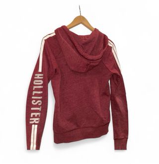 Sudadera Hollister con Cremallera Roja