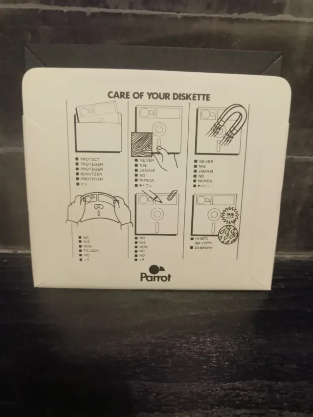 Disquete Vintage 1980 Parrot 2DD