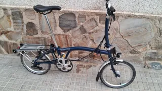 Bicicleta Plegable Brompton Azul