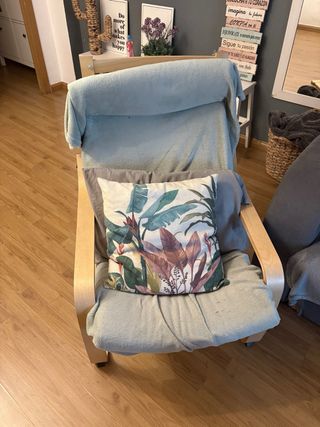 Sillón Hamaca Ikea Tela y Madera