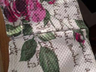 Vestido estampado flores y letras Talla M