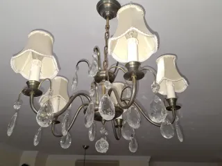 Lámpara araña 5 brazos cristal