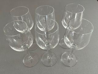 Set 6 Calici Vino Vetro 18cm