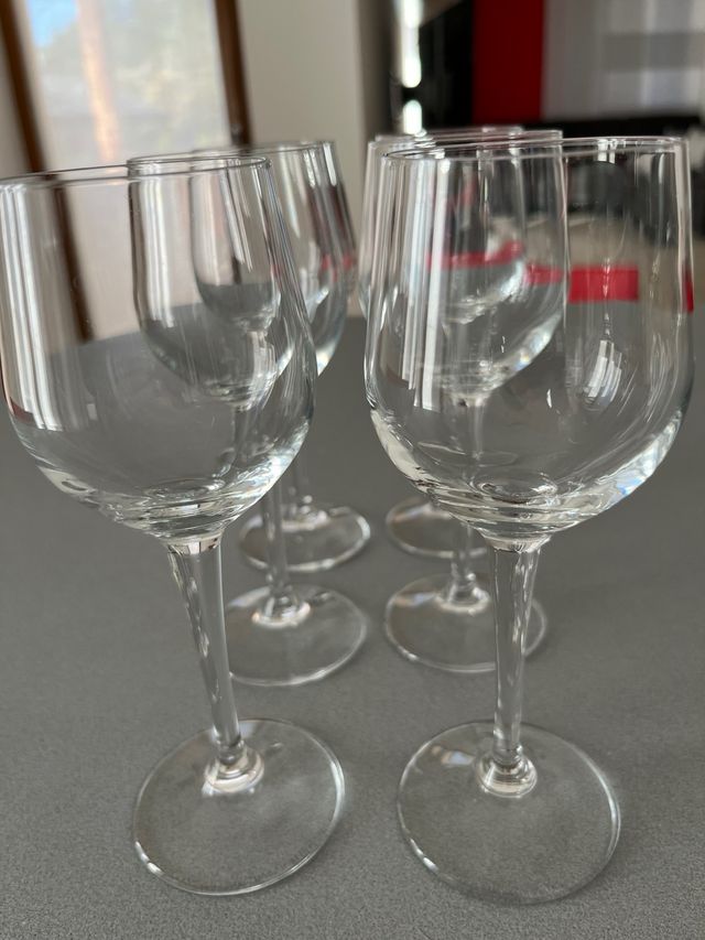 Set 6 Calici Vino Vetro 18cm