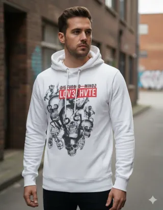 Sudadera estampada con capucha marca Inside