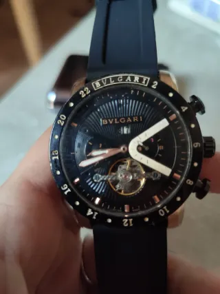 Reloj Bulgari Titanium Negro/Oro