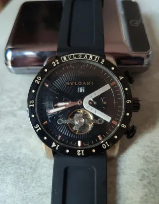 Reloj Bulgari Titanium Negro/Oro