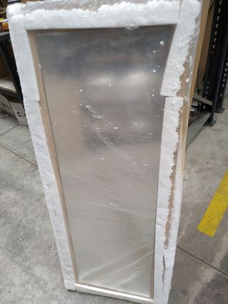 Mueble Recibidor Blanco y Roble con Espejo