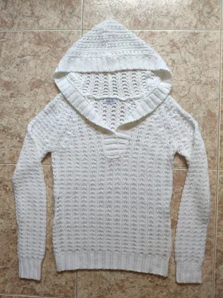 Jersey Pimkie blanco con capucha