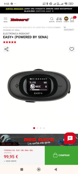 Intercomunicador Rideknot (Sena) Easy+