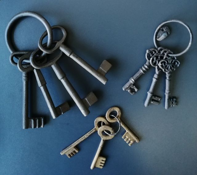 3 Réplicas juego llaves antiguas hierro envejecido