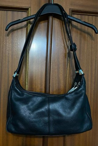 Bolso de hombro Christin de piel negro