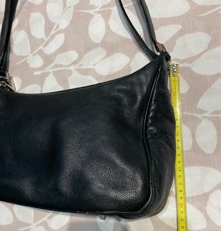 Bolso de hombro Christin de piel negro
