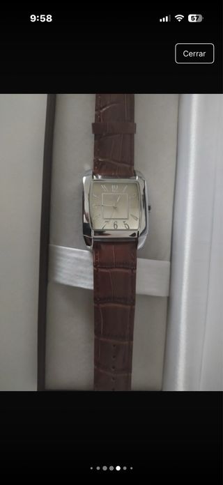 Reloj Pertegaz Cuadrado Correa Marrón